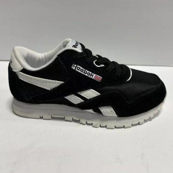 Reebok Toddlers' CL Nylon Running Shoes Black, Boys' Size M